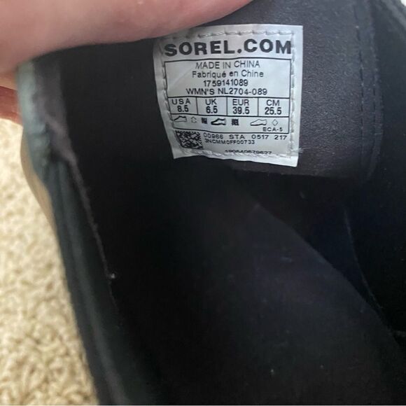 Sorel Lea Wedge Chelsea Ankle Boots Grey Quarry Leather 8.5 - Picture 5 of 6